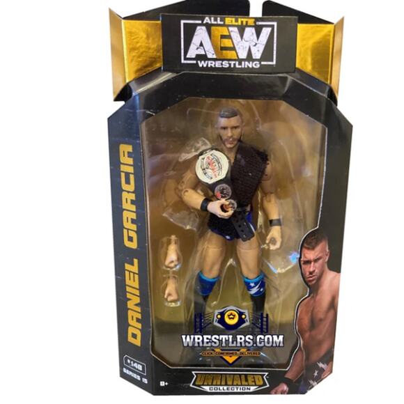 AEW Unrivaled DANIEL GARCIA Wrestling Figure Series 15 #148 ROH Title Belt MOC - Picture 2 of 8
